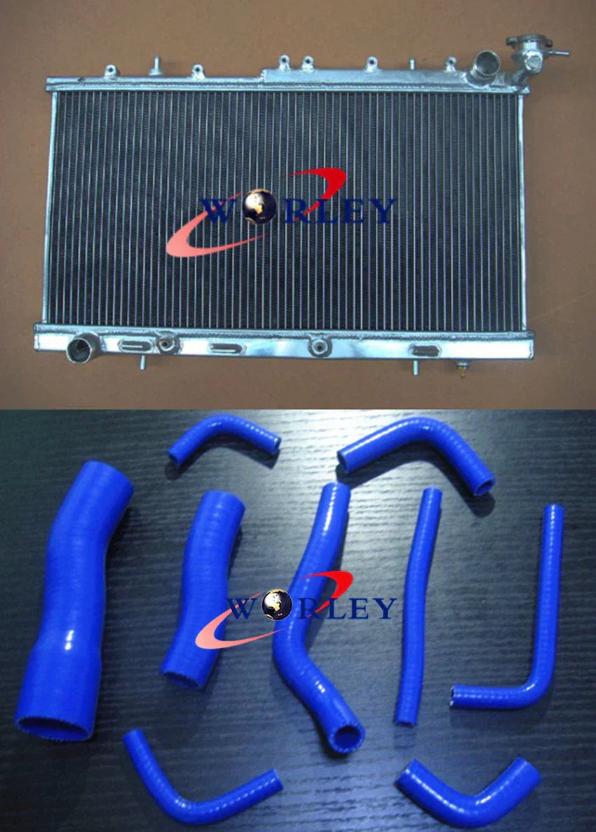 Aluminum Radiator & Hose for Nissan N14 GTIR SR20DET Pulsar N15 (1991-1999)