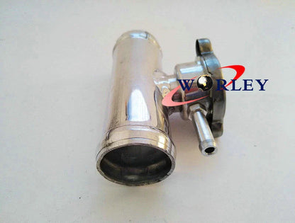 32mm Aluminum Inline Radiator Hose Pipe Filler Neck & 1.1 BAR Cap for Car