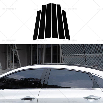 6 x Black Window Trim Covers for Honda CR-V (2007-2011)