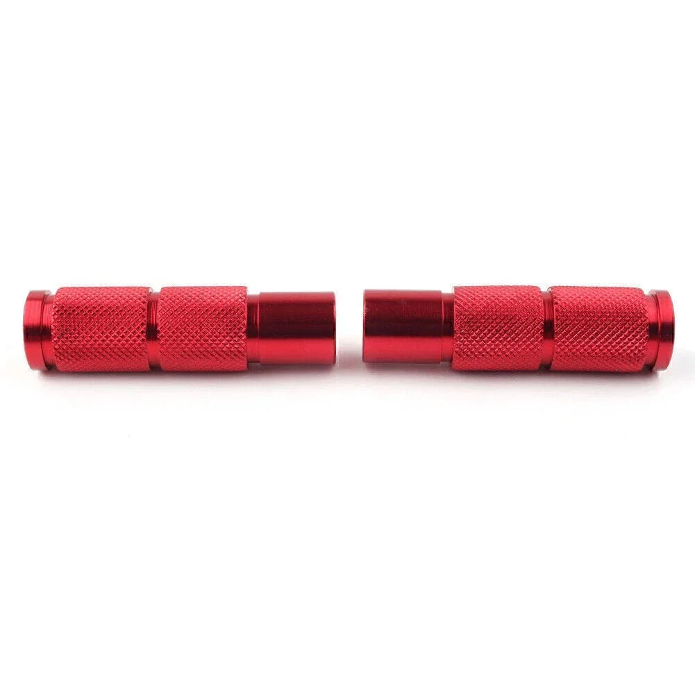 Red Universal Motorcycle Bike Foot Pegs Rear Set Pedals for Racing