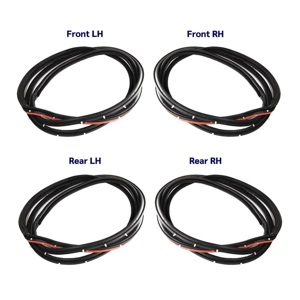 Door Rubber Seal Weatherstrip Set 4 Fits Honda Civic EC ED EE EF SED 1988-91 D06