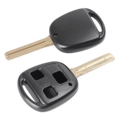 3 x Buttons Replacement Key Fob Shell Case for Lexus Car Black