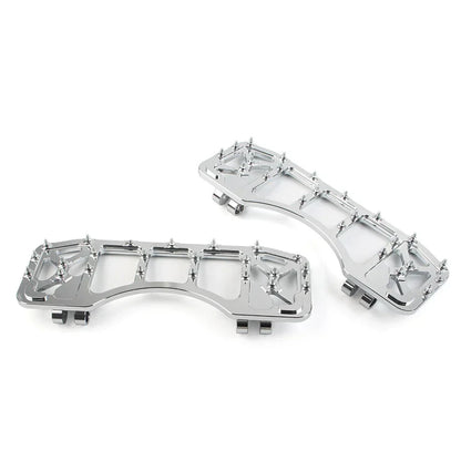 CNC Front Floorboards for Harley Touring Dyna FLD (2014-2023) - Chrome Pair