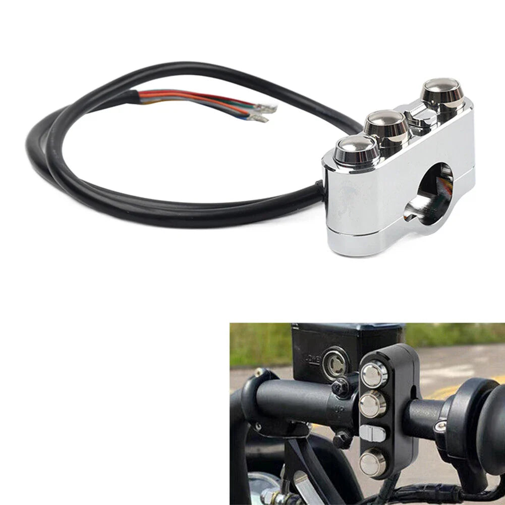 1" Handlebar Control Switches w/ Wiring Harness for Harley Dyna Sportster (2006-2023)