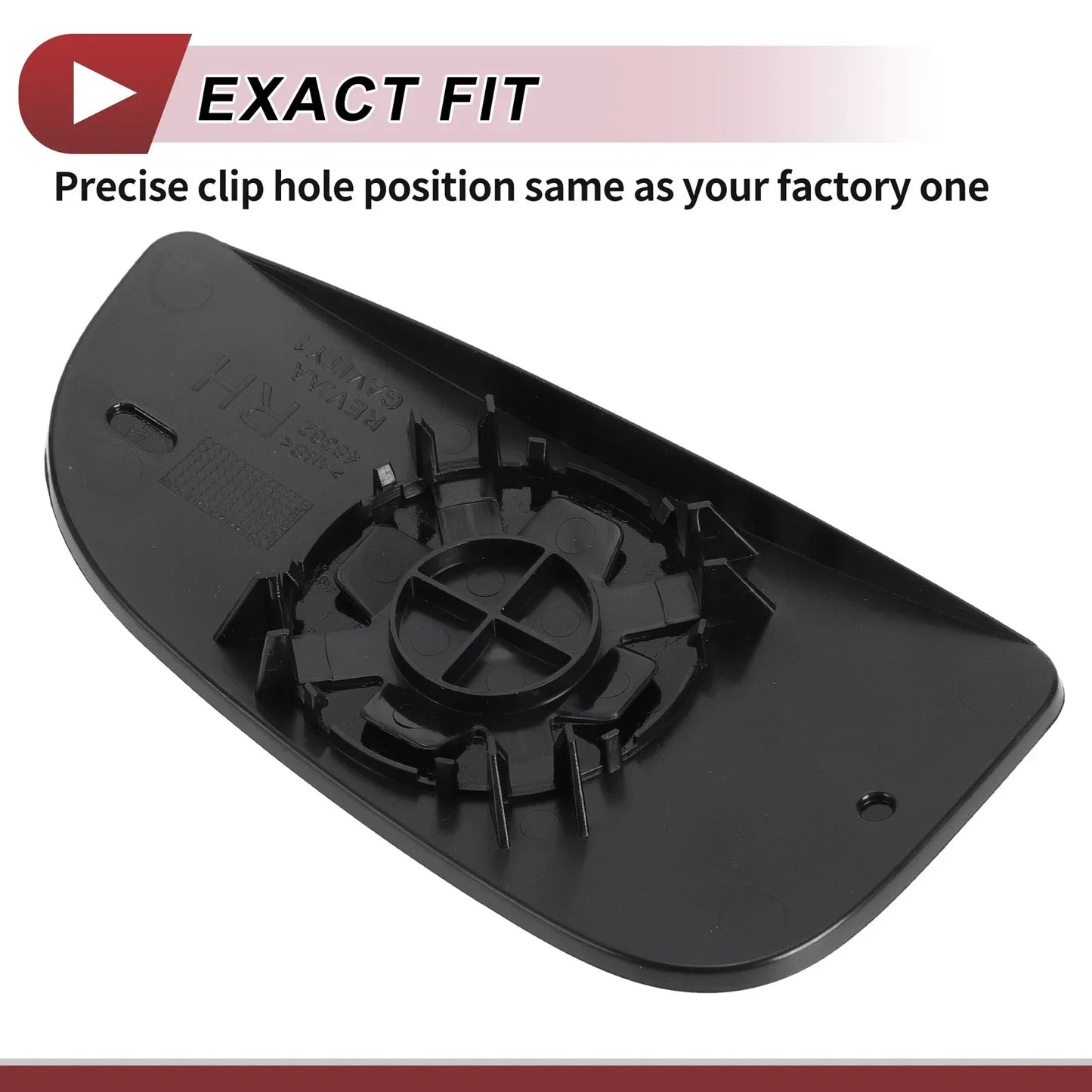Right Passenger Side Lower Mirror Glass Replacement for Dodge