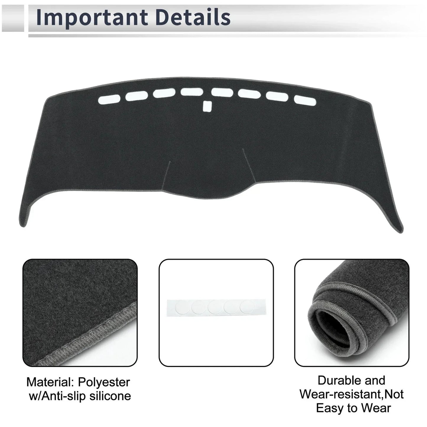 Dashboard Cover Mat for Honda Odyssey RB1 RB2 (2003-2008) Sun Protector Gray