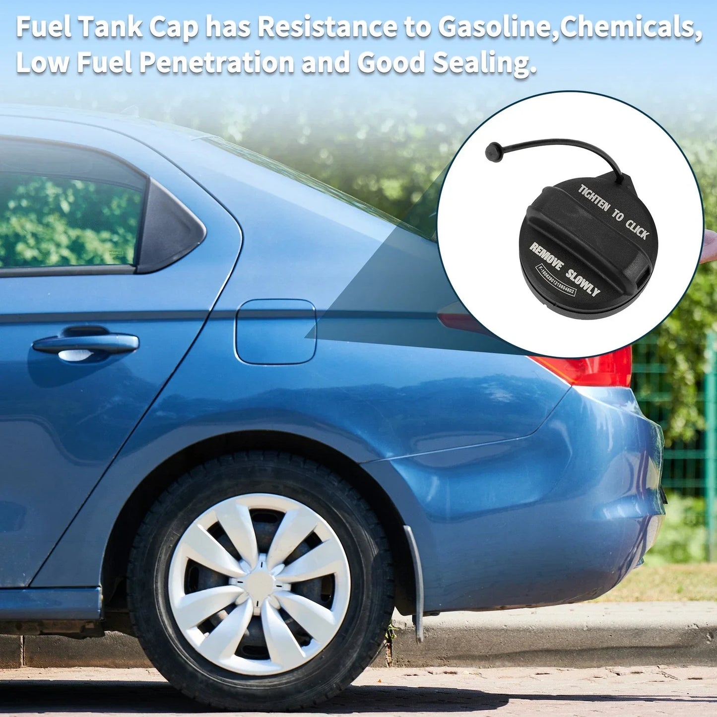 Gas Fuel Filler Cap for Honda Odyssey (2011-2017) - Black & White