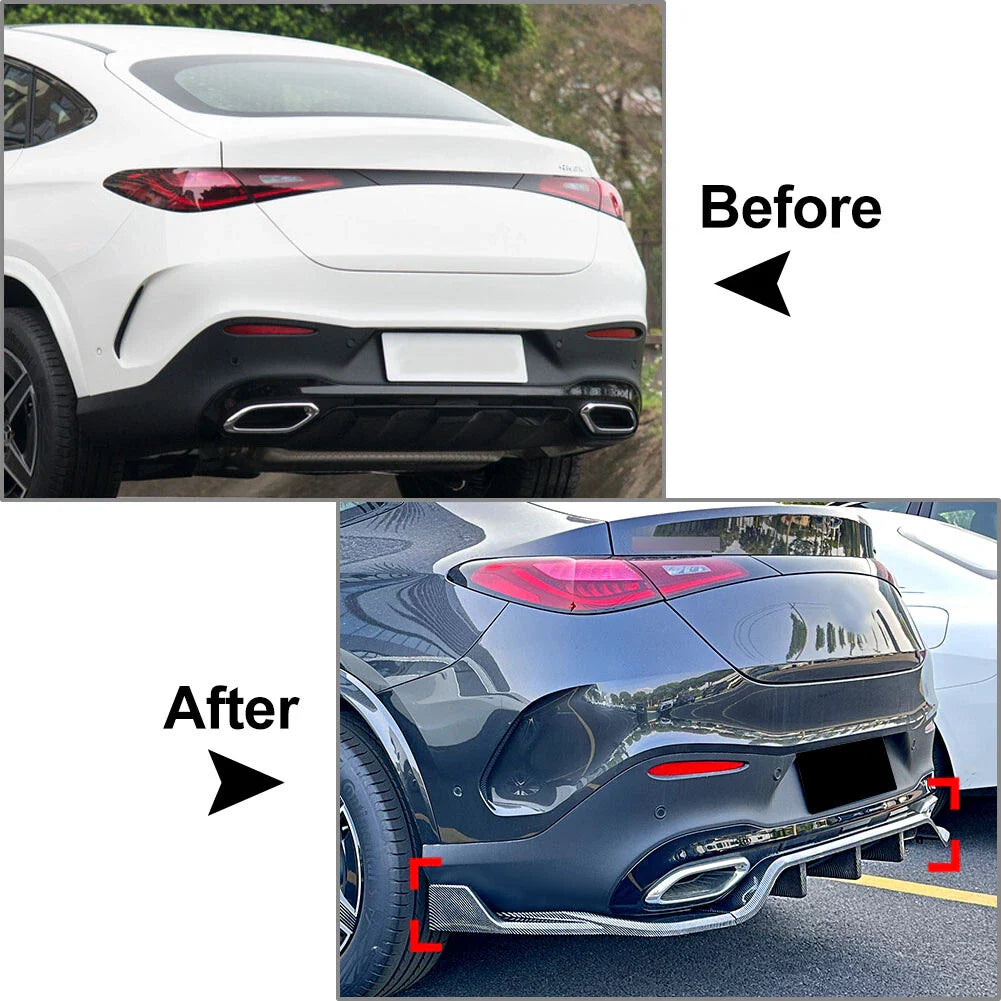 Rear Bumper Splitter Lip for Mercedes Benz GLC Coupe (2023-2024) Black