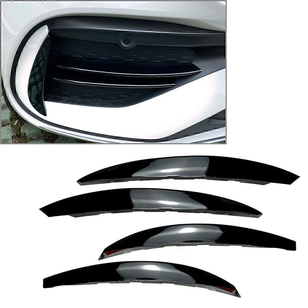 4 Pcs Front Bumper Splitter Spoiler Canards for Mercedes Benz C-Class (2022-2023)