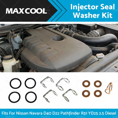 Diesel Injector Seal Washers for Nissan Navara D40, D22, Pathfinder R51 (2005-2015)