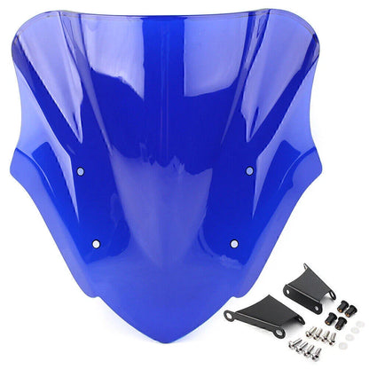 Blue Windshield Double Bubble Deflector for Yamaha MT-09 FZ09 (2017-2020)