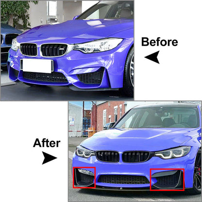 Front Side Corner Splitter Spoiler for BMW F80 F81 M3 F82 F83 M4 (2014-2020)