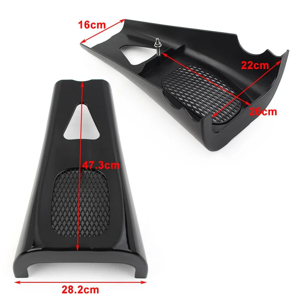 Stretched Chin Spoiler Scoop for Harley Touring Road (2017-2023) Matte Black