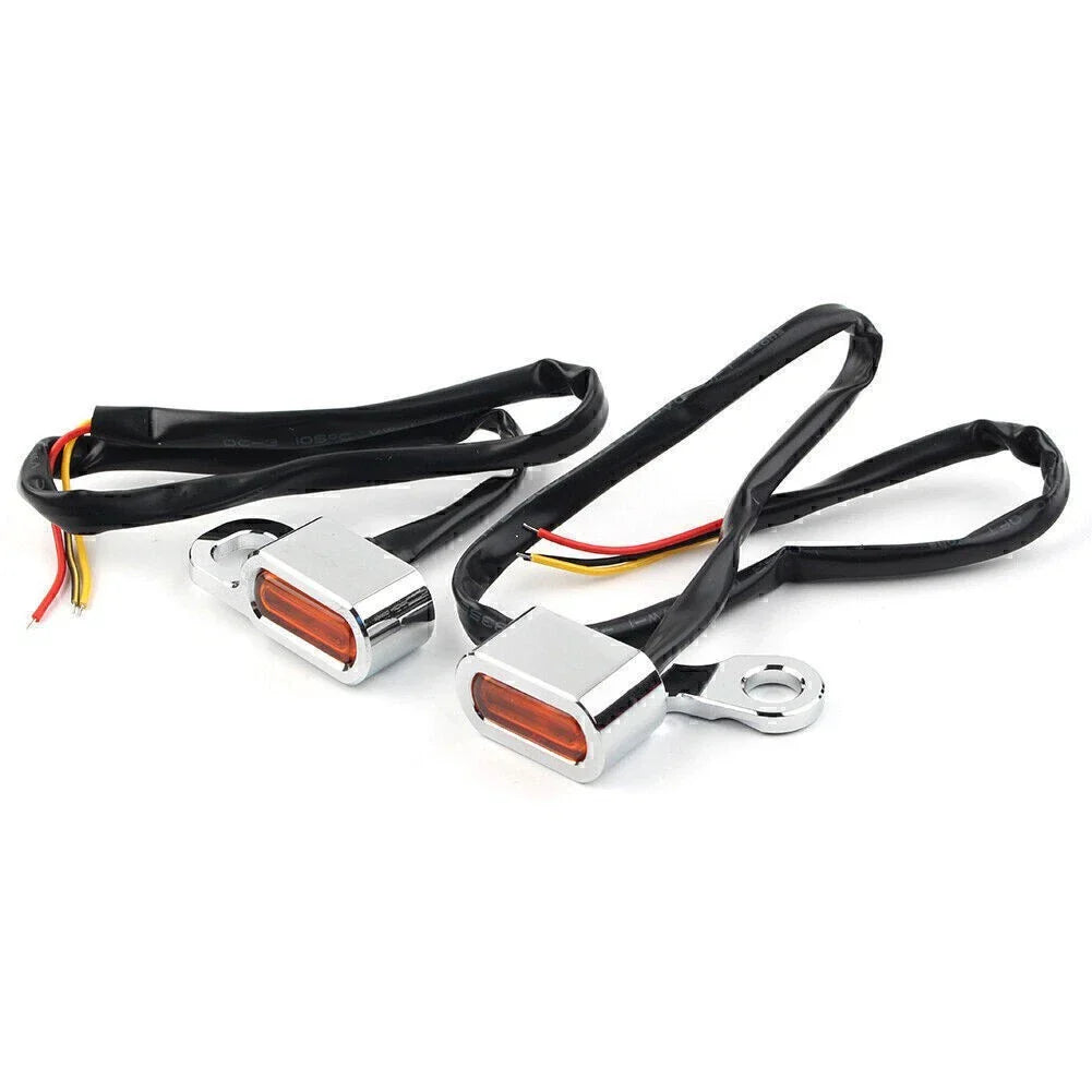 Mini LED Turn Signal Indicator Amber Light for Motorcycles