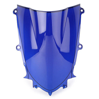 Blue Windshield Windscreen Double Bubble for Yamaha YZF R6 (2017-2018)