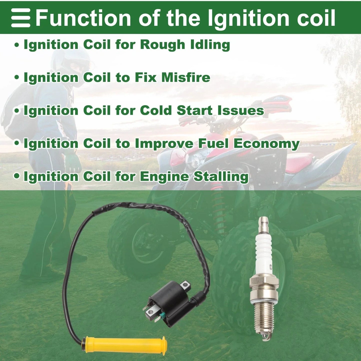 Ignition Coil for Honda ATV TRX420FPA 2009-2013 (2 x Coils)