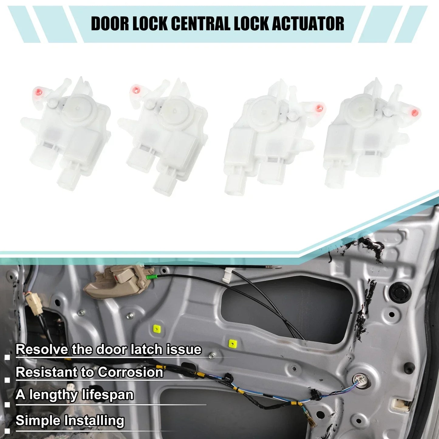 4 x Door Latch Actuators for Honda Accord (2003-2007)