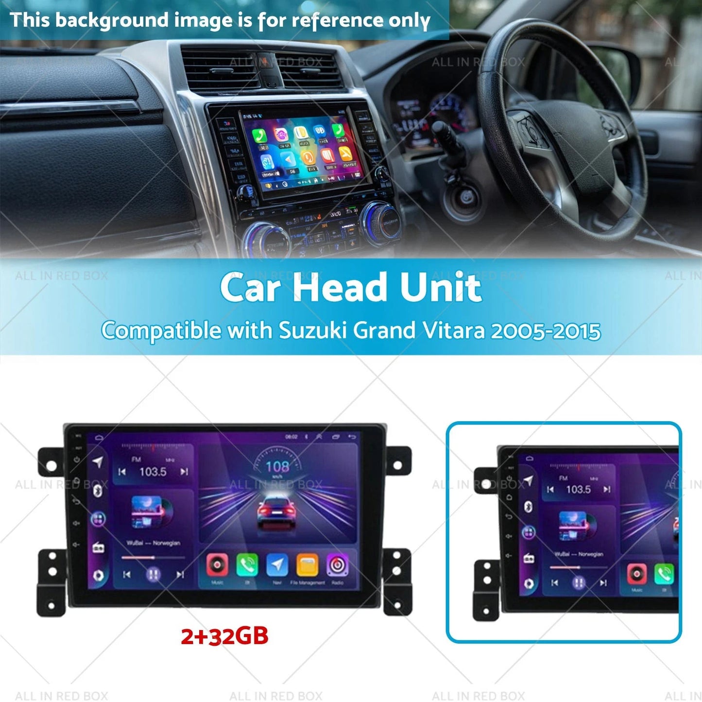 Car Head Unit for Suzuki Grand Vitara (2005-2015) w/ Wireless CarPlay