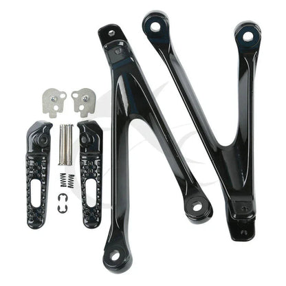 Driver & Passenger Footrests Pegs for Honda CBR1000RR (2008-2016) Black