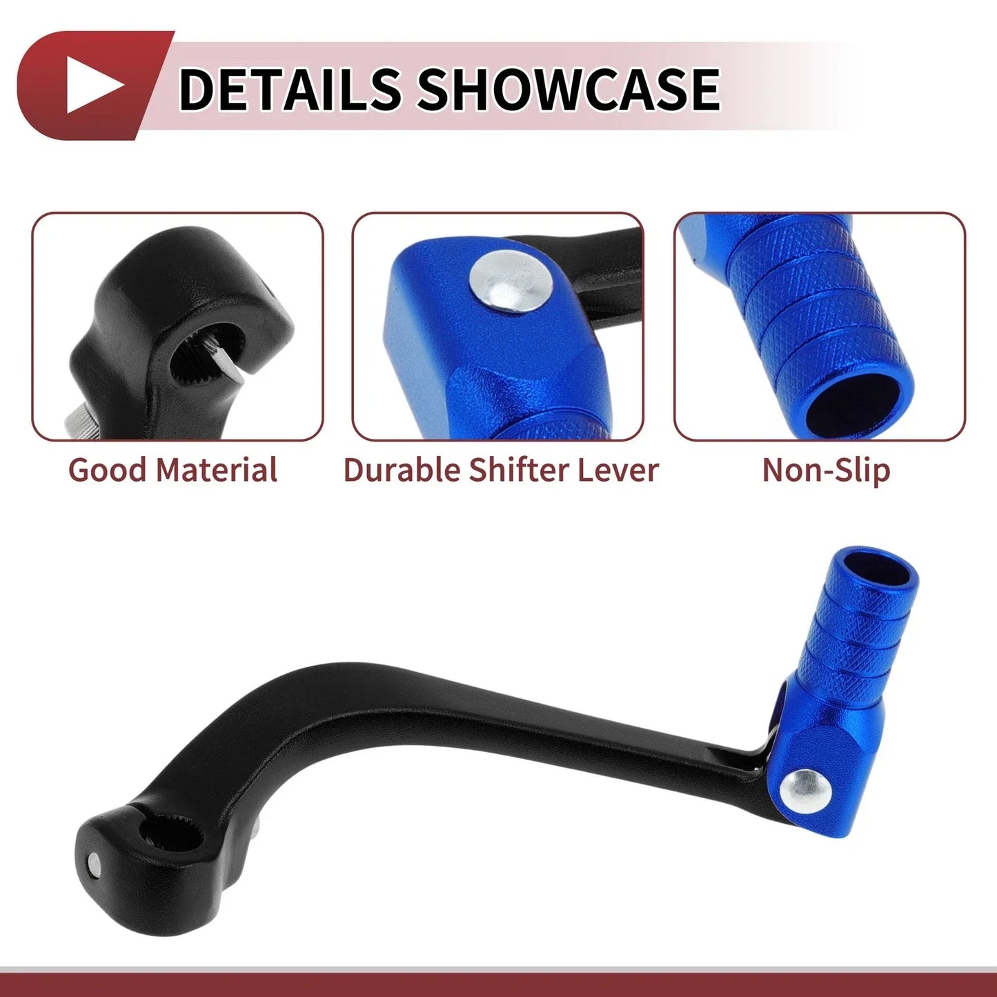 Folding Motorcycle Gear Shifter Lever for Honda CRF110F (2013-2018) Black Blue