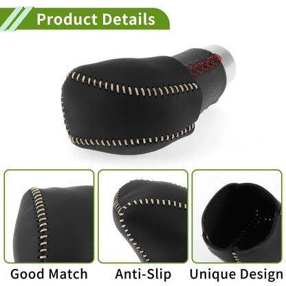 Car Gear Shift Knob Cover for Lexus RX350 2023-2024 Black Beige Faux Leather