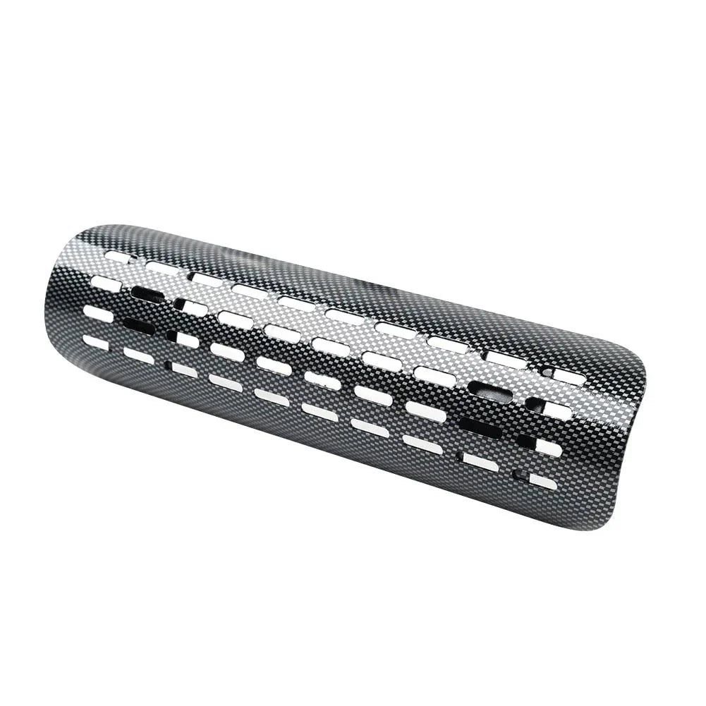Curved Exhaust Muffler Pipe Heat Shield Cover for Motorcycle - Carbon