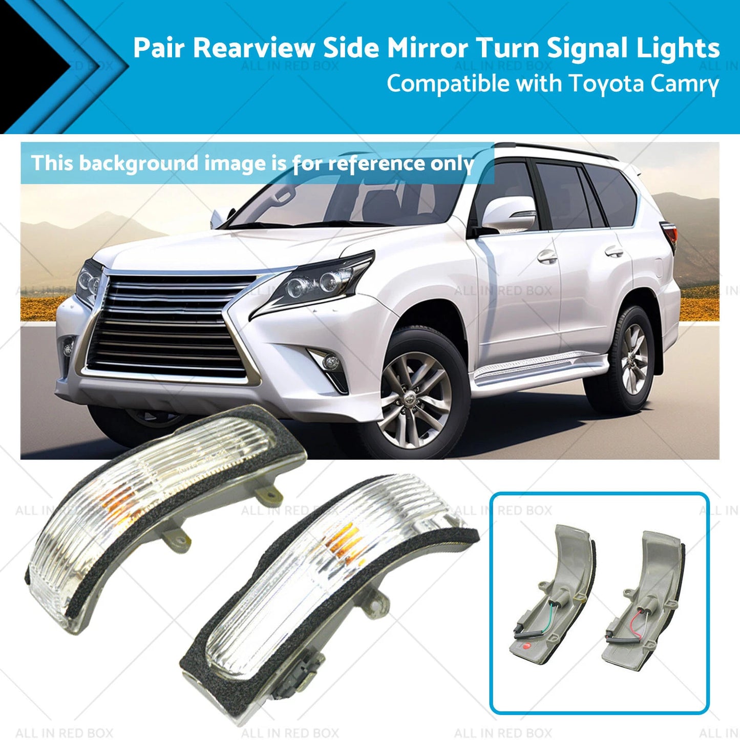 Rearview Side Mirror Turn Signal Lights for Toyota Camry Aurion (2006-2011)