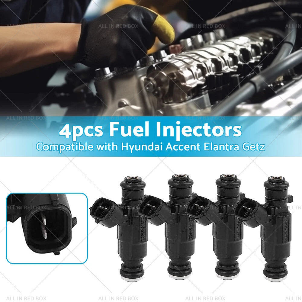4 x Fuel Injectors for Hyundai Accent LC MC Elantra XD Getz TB (2000-2011)