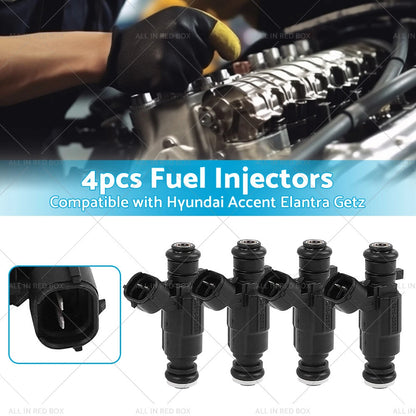 4 x Fuel Injectors for Hyundai Accent LC MC Elantra XD Getz TB (2000-2011)