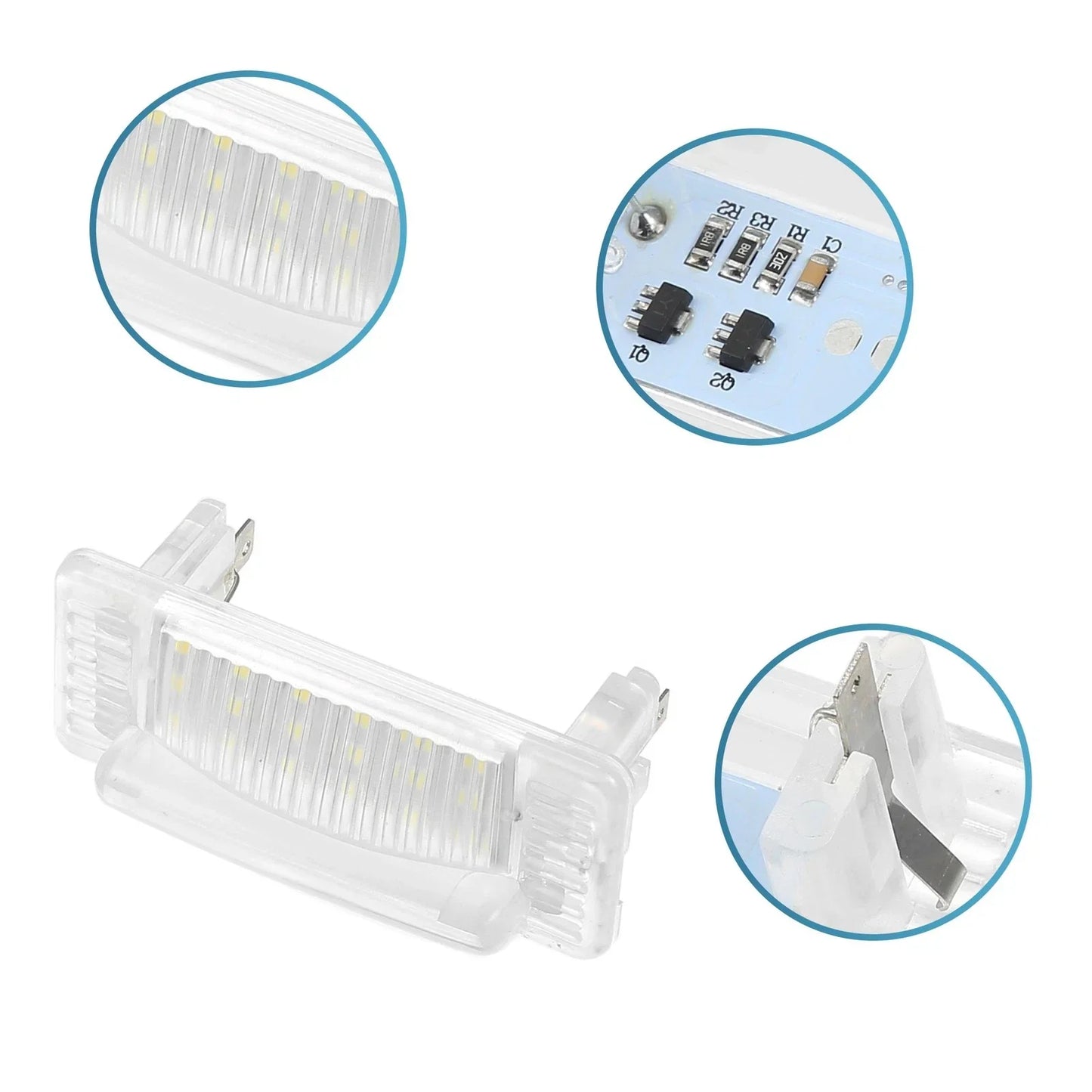 2 x Car License Plate Lights for Mercedes-Benz Sprinter 1995-2006