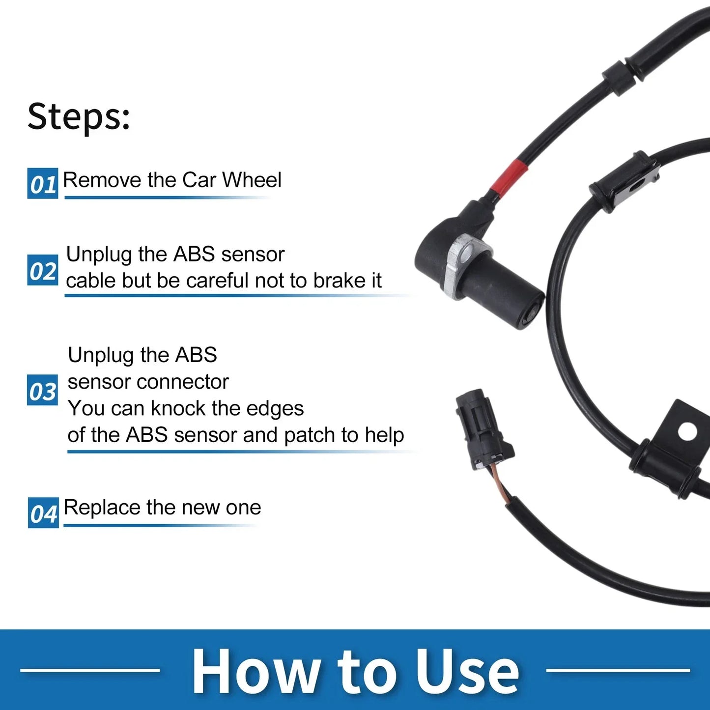 ABS Wheel Speed Sensor for Hyundai Sonata (1994-1995)