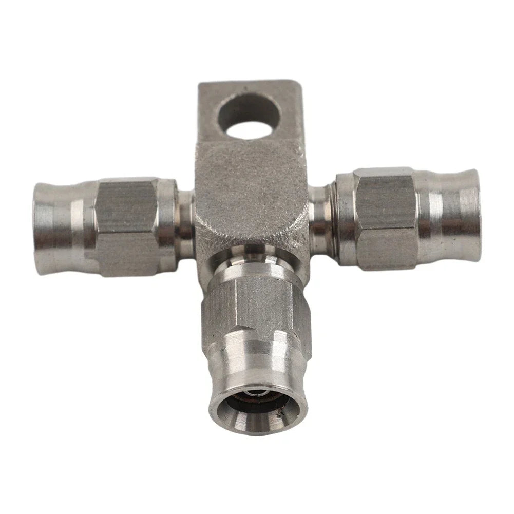 Stainless Steel AN-3 Tee Brake Hose Fittings for Car (No Year Specified)