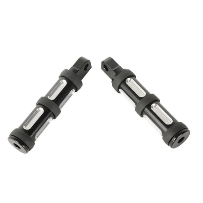 Black Footpeg Rests for Harley Touring Dyna Softail Fatboy