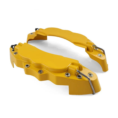 Large Yellow Metal Disc Brake Caliper Covers for Universal Car Models