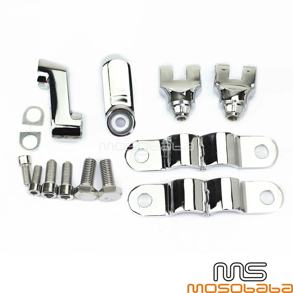 1 x Aluminum Engine Guard Foot Peg Clamps for Harley Cafe Racer