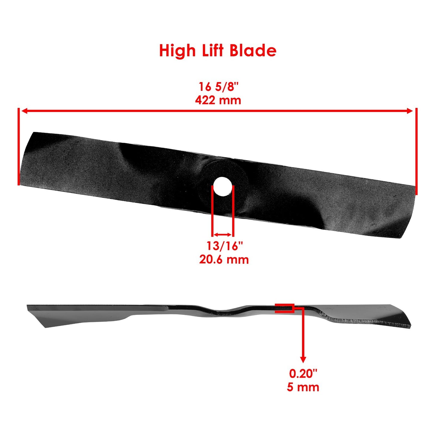 Deck Blade Kit for John Deere 180 240 245 260 265 285 320 325 (2010–2010)