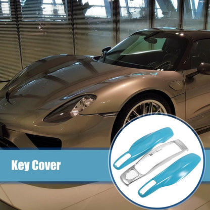 Vehicle Remote Key Cover Case for Porsche Macan 2014-Up - Blue