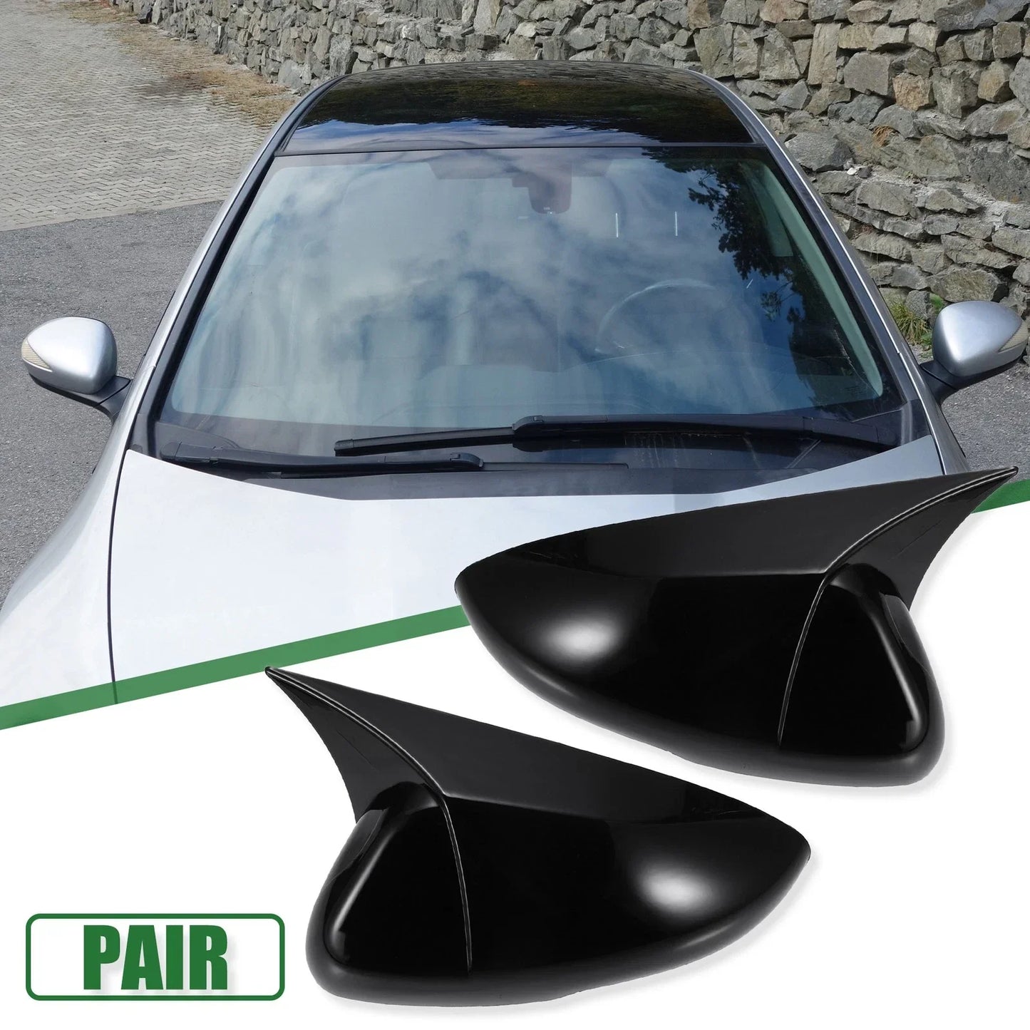 Car Rearview Mirror Cover Caps for Honda Accord (2018-2021) Gloss Black
