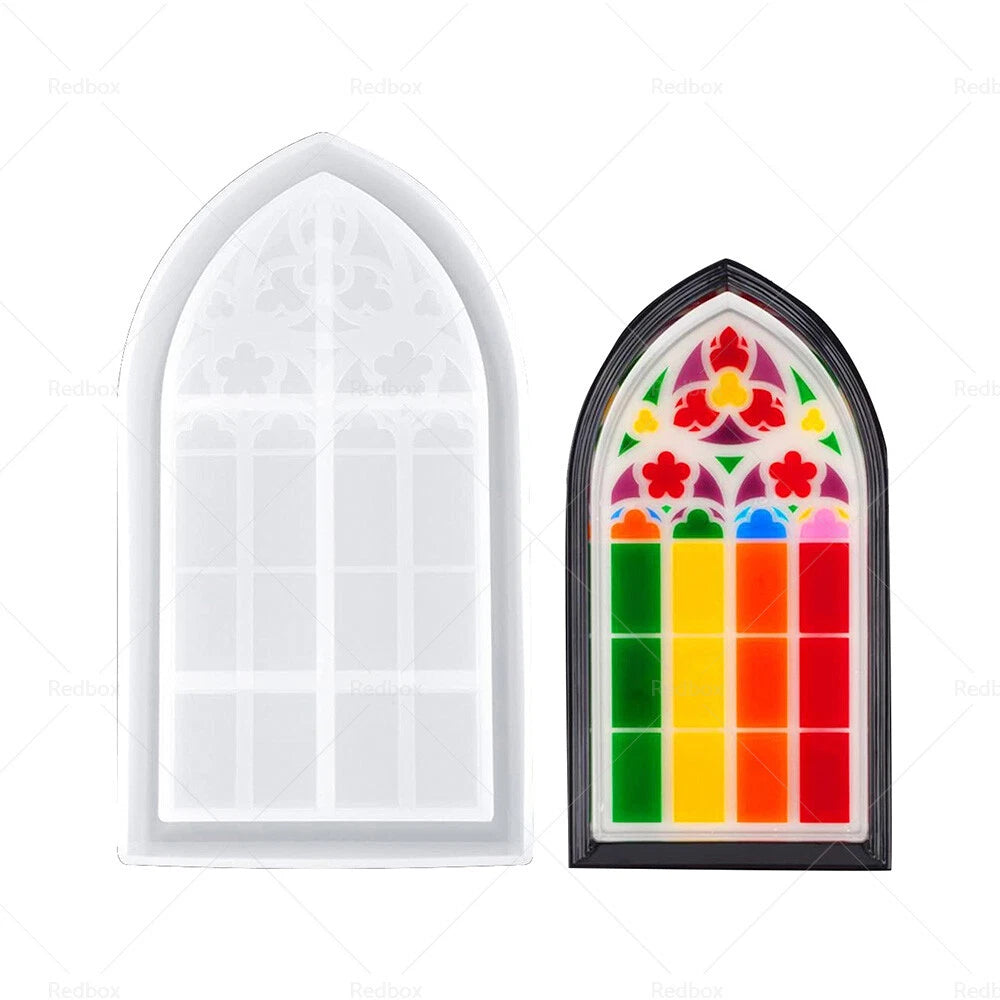 Epoxy Resin Mold Church Window Silicone Dish Tray Jewelry Container