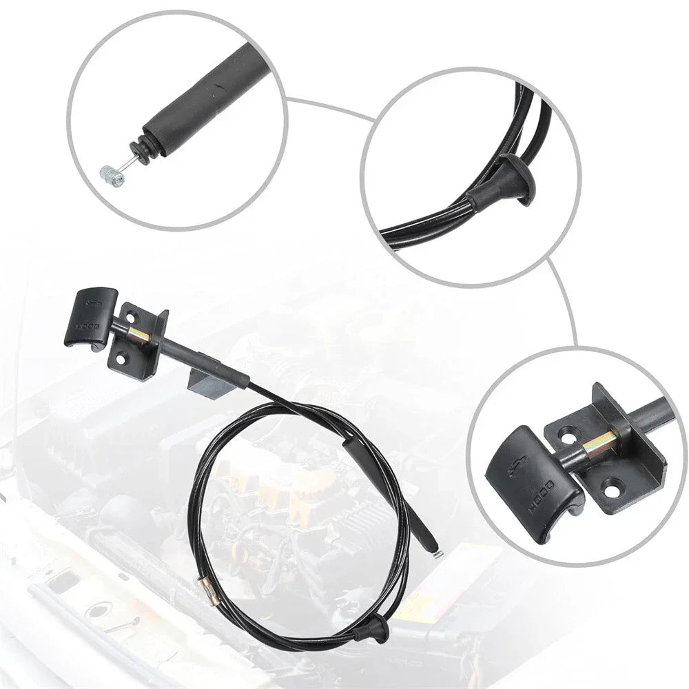 Hood Pull Latch Release Cable for Chevy Camaro Pontiac Firebird (1982-1992)