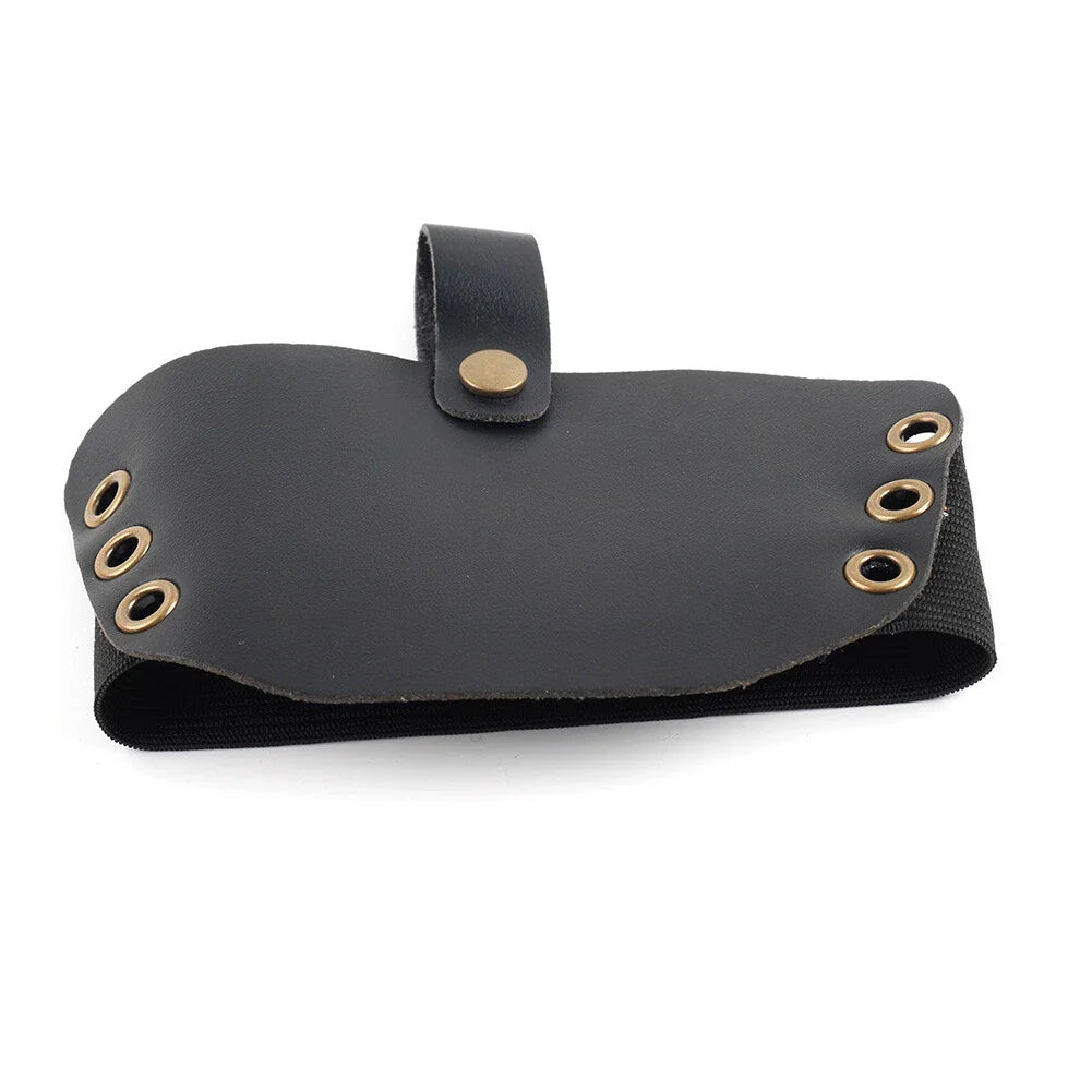 Leather Shifter Cover Boot Protector for Motorcycle - Black