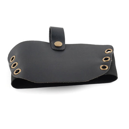 Leather Shifter Cover Boot Protector for Motorcycle - Black