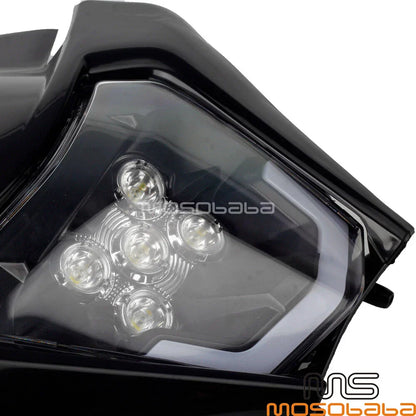 Black LED Headlight Assembly for 350 EXC-F, 450/500 EXC Six Days (2017-2023)