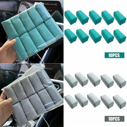 10pcs/Set 8cm Car Detailing Suede Sponge Applicator for Car