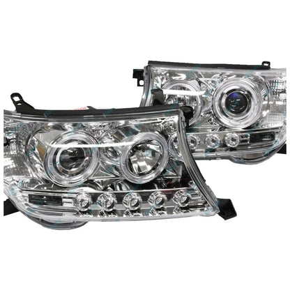 Angel-eye Projector LED Chrome Headlights for Landcruiser 200 Series (2007-2015)