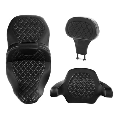 Driver Passenger Seat & Backrest for Harley Touring Tri Road Glide (2014-2023)