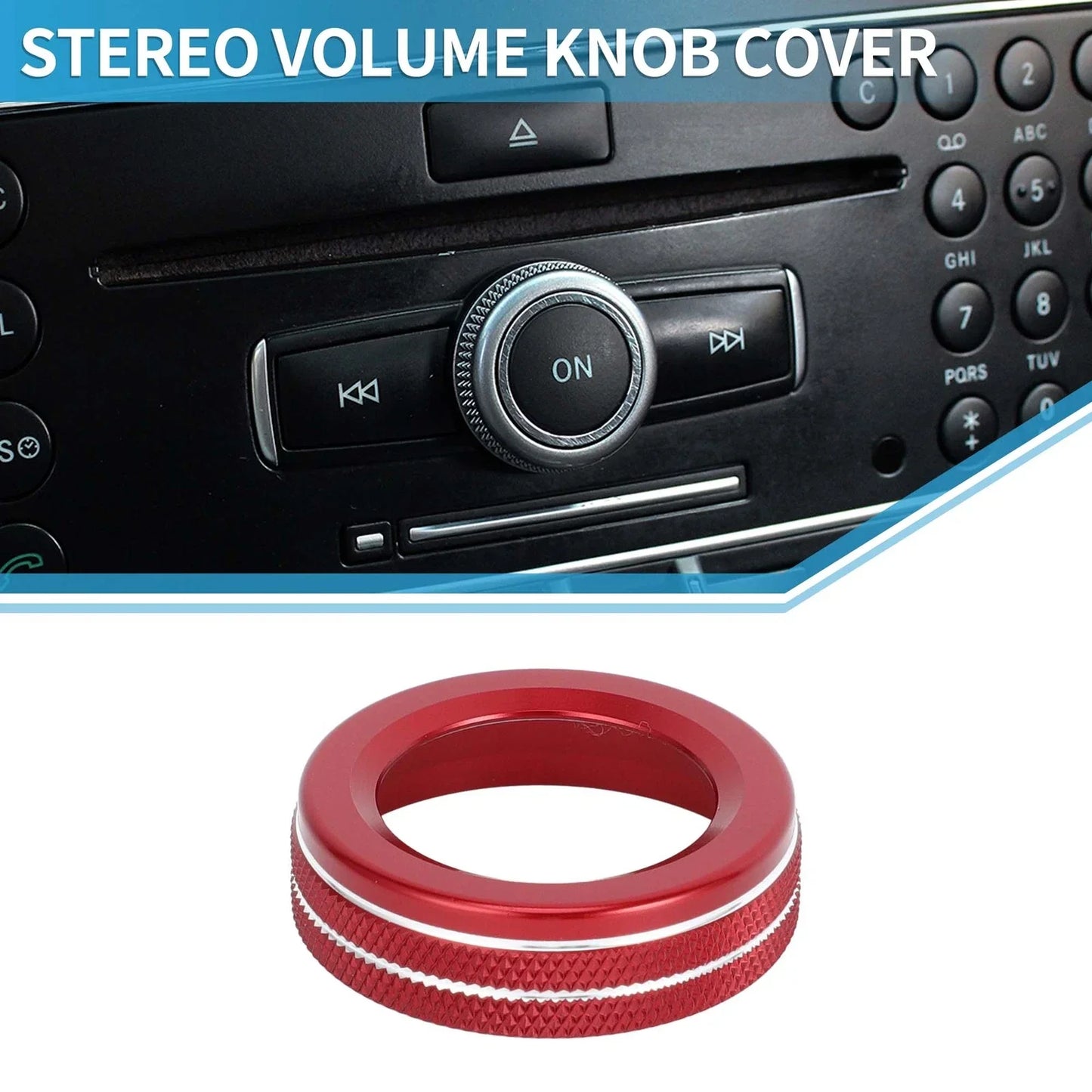 Stereo Media Radio Tune Knob Cover for Mercedes Benz A B C E S CLA GLA (2013-2023)