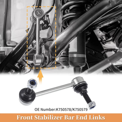 2 x Front Stabiliser Sway Bar Links for Dodge Durango (2011-2015)