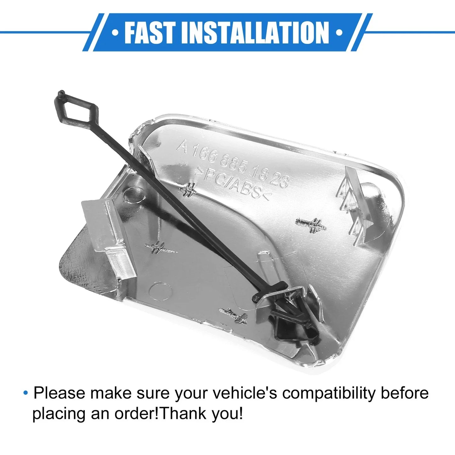 Front Bumper Tow Hook Eye Hole Cover for Mercedes-Benz ML (2012-2015)