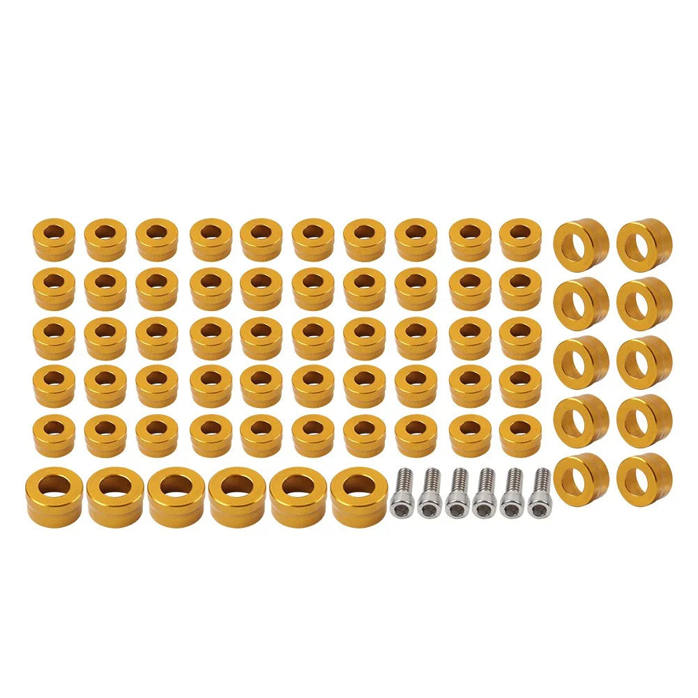 66X Engine Bolt Topper Caps Cover Gold for Harley Twin Cam Road Street Glide
